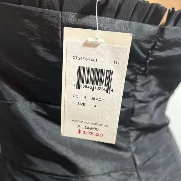 NWT 148.00 Max & Cleo Black strapless dress size 4 - Picture 8 of 11